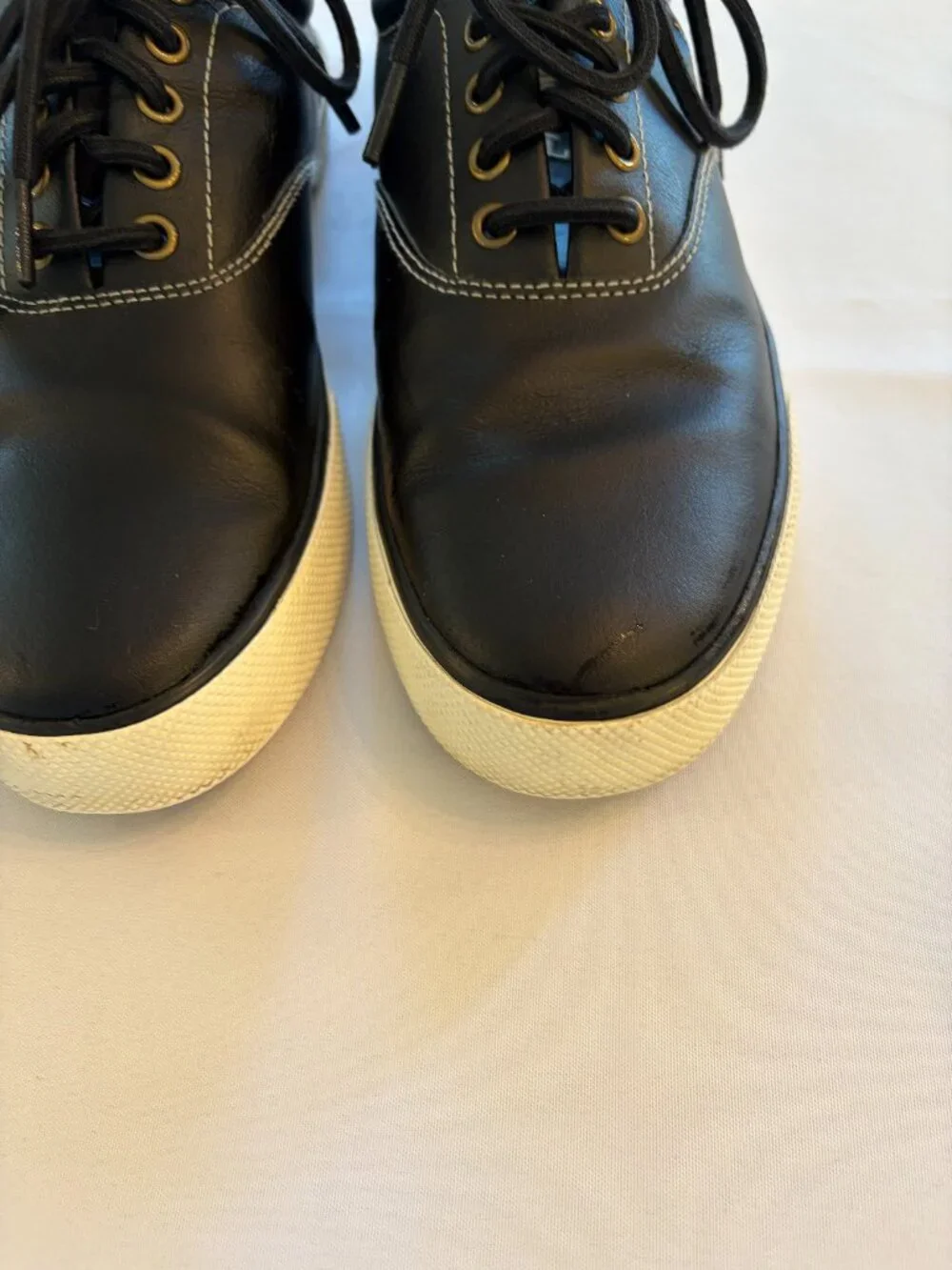 Men's Black Polo Lace Up Sneaker Size 13,